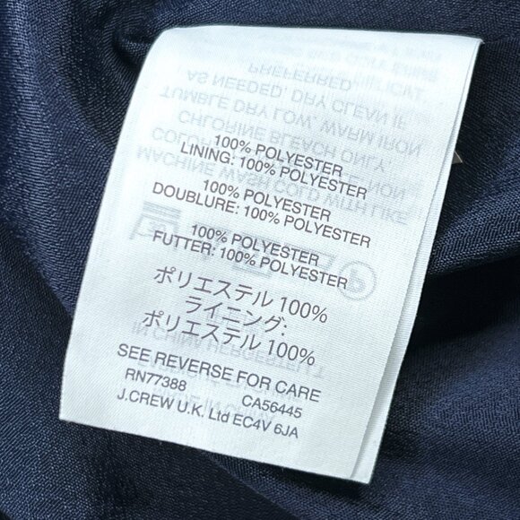 J. Crew Velvet Ruffle-Hem Dress in Vivid Ink Blue Drop Waist Size 6 - NWOT - Picture 7 of 8